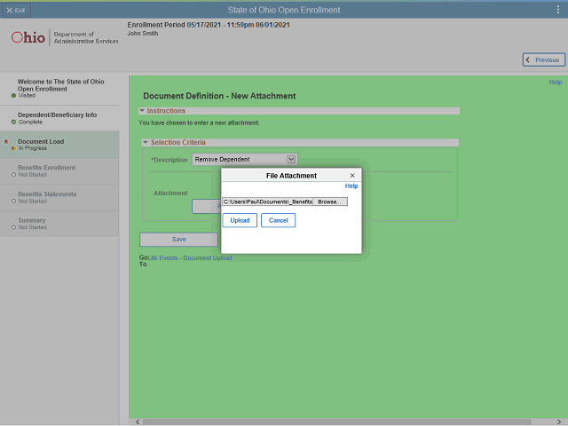 Screen image of this step