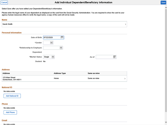 Screen image of this step