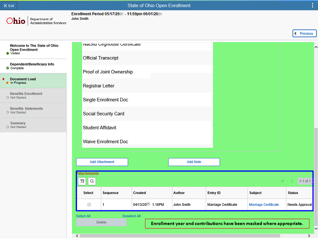 Screen image of this step