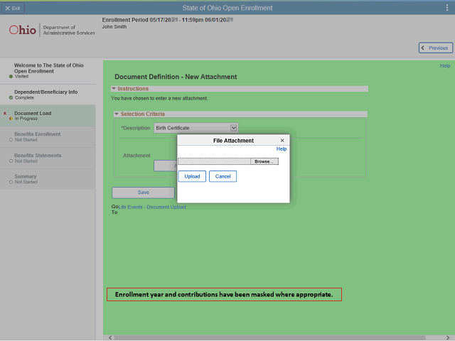 Screen image of this step