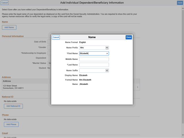 Screen image of this step