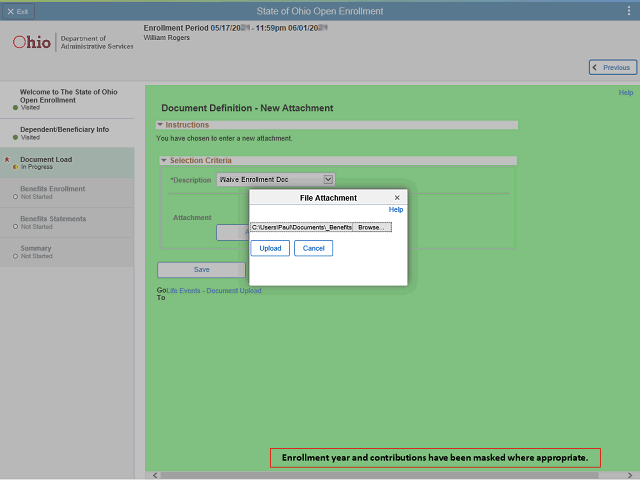 Screen image of this step
