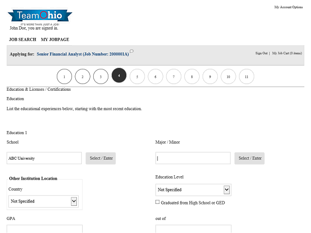 Screen image of this step