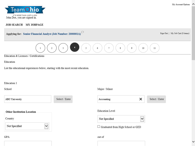 Screen image of this step