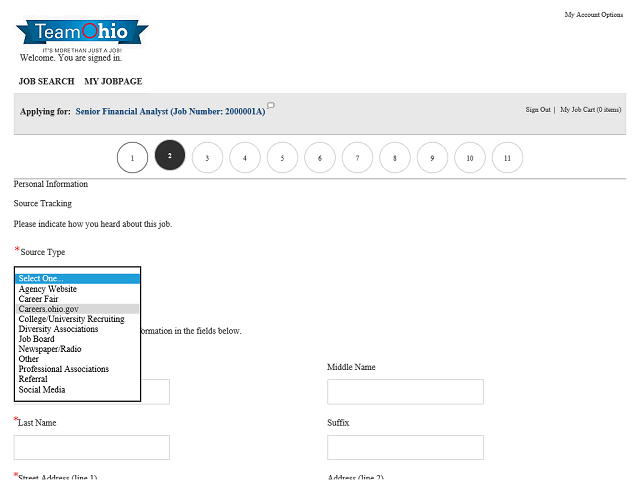Screen image of this step