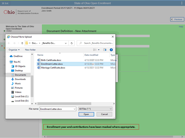 Screen image of this step