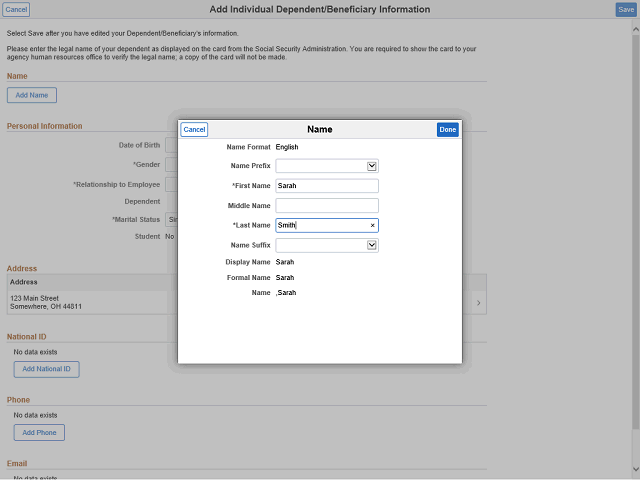 Screen image of this step