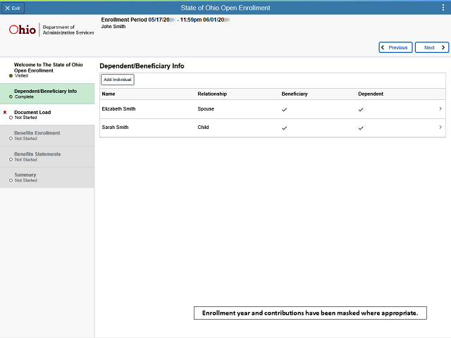 Screen image of this step