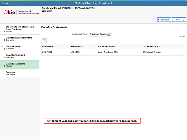 Screen image of this step