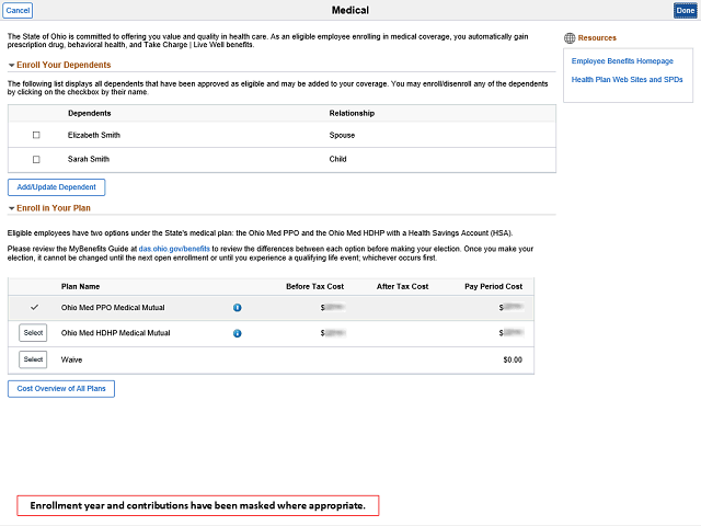 Screen image of this step
