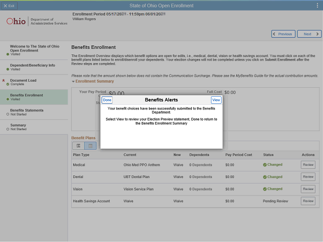 Screen image of this step